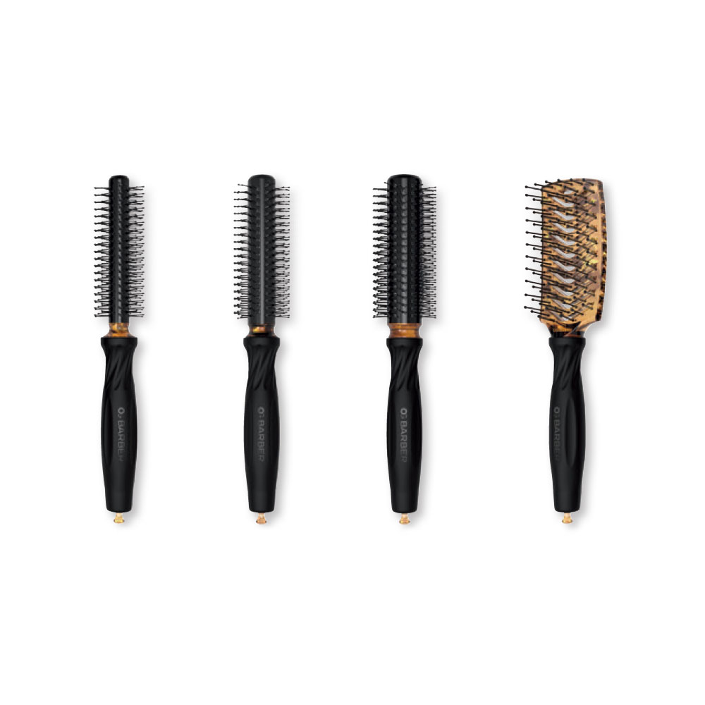 OLIVIA GARDEN BARBER ENSEMBLE DE 4 BROSSES