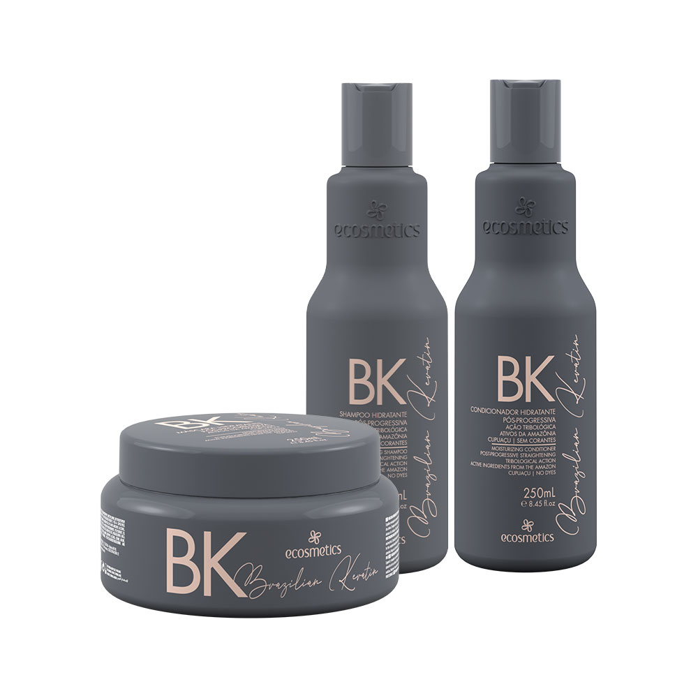 E COSMETICS BRAZILIAN KERATIN KIT SHAMPOO CONDITIONER MASK