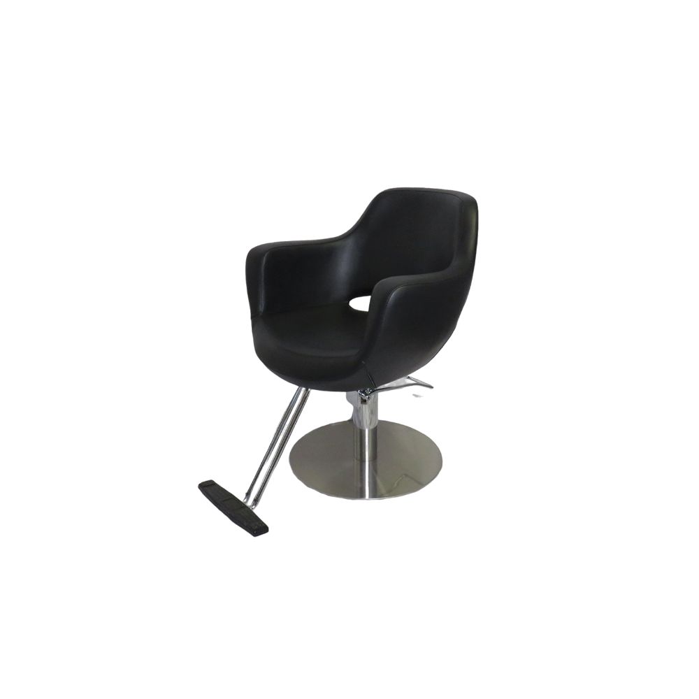 GRACE CHAIR ROUND HYD BASE T FOOTREST BLACK