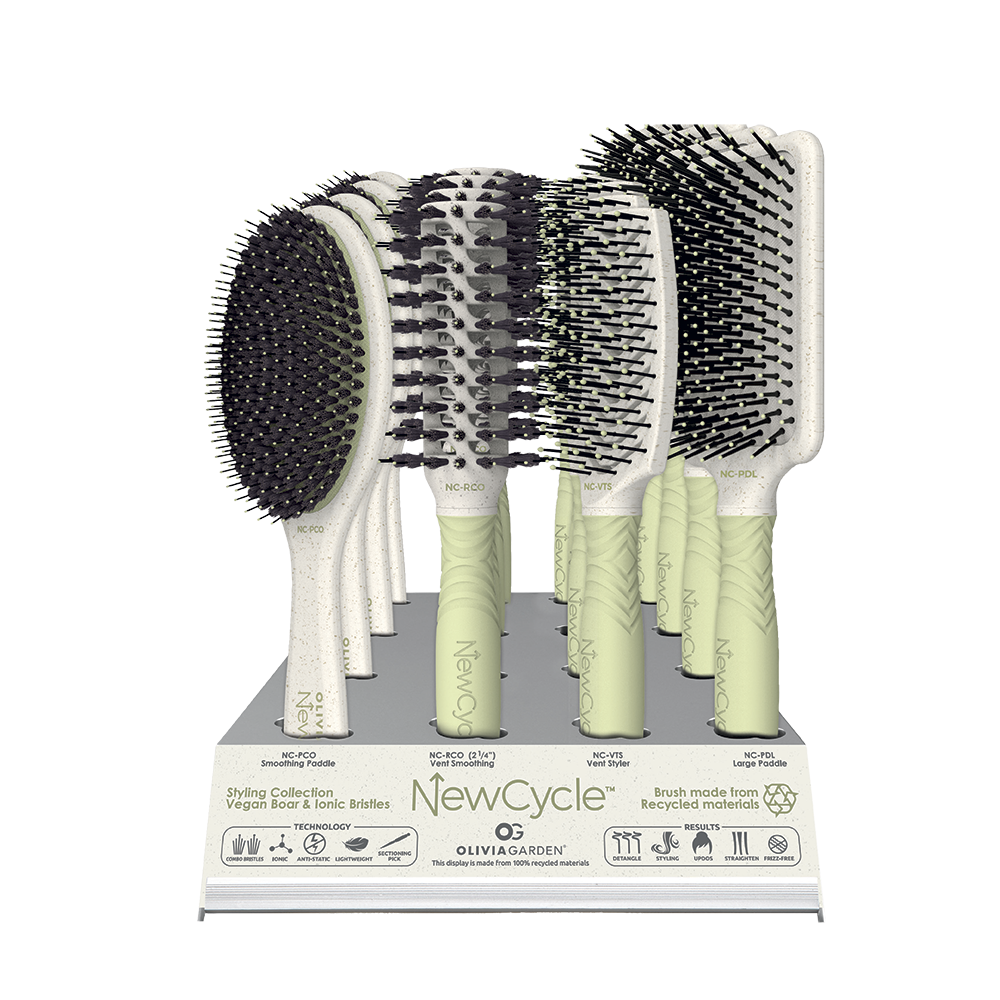 OLIVIA GARDEN NEWCYCLE STYLING BRUSHES  SET OF 16