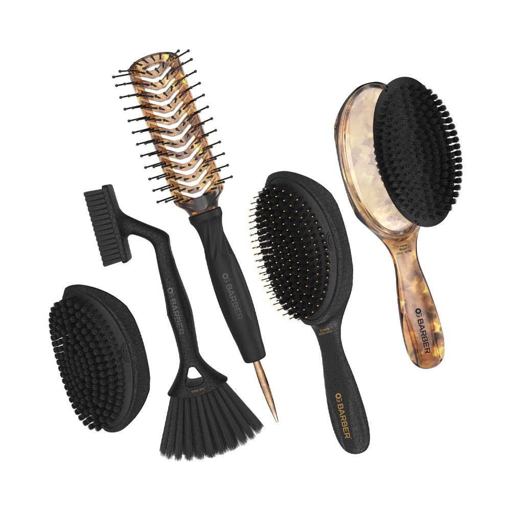 OLIVIA GARDEN BARBER ENSEMBLE DE  5 BROSSES