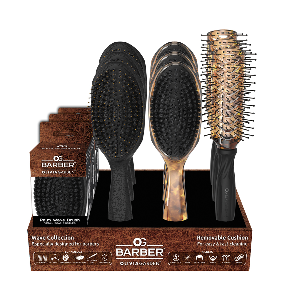 OLIVIA GARDEN BARBER ENSEMBLE  DE 12 BROSSES