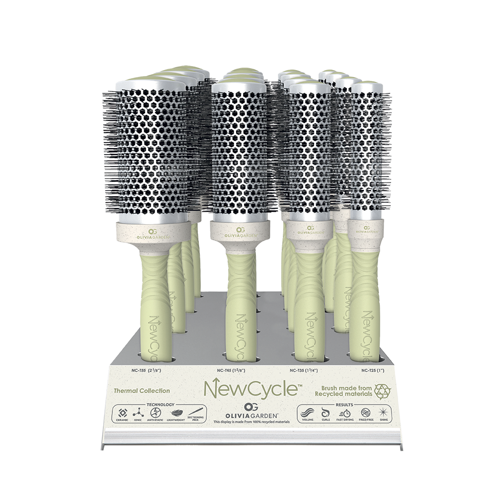 OLIVIA GARDEN NEW CYCLE DISPLAY OF 16 BRUSHES