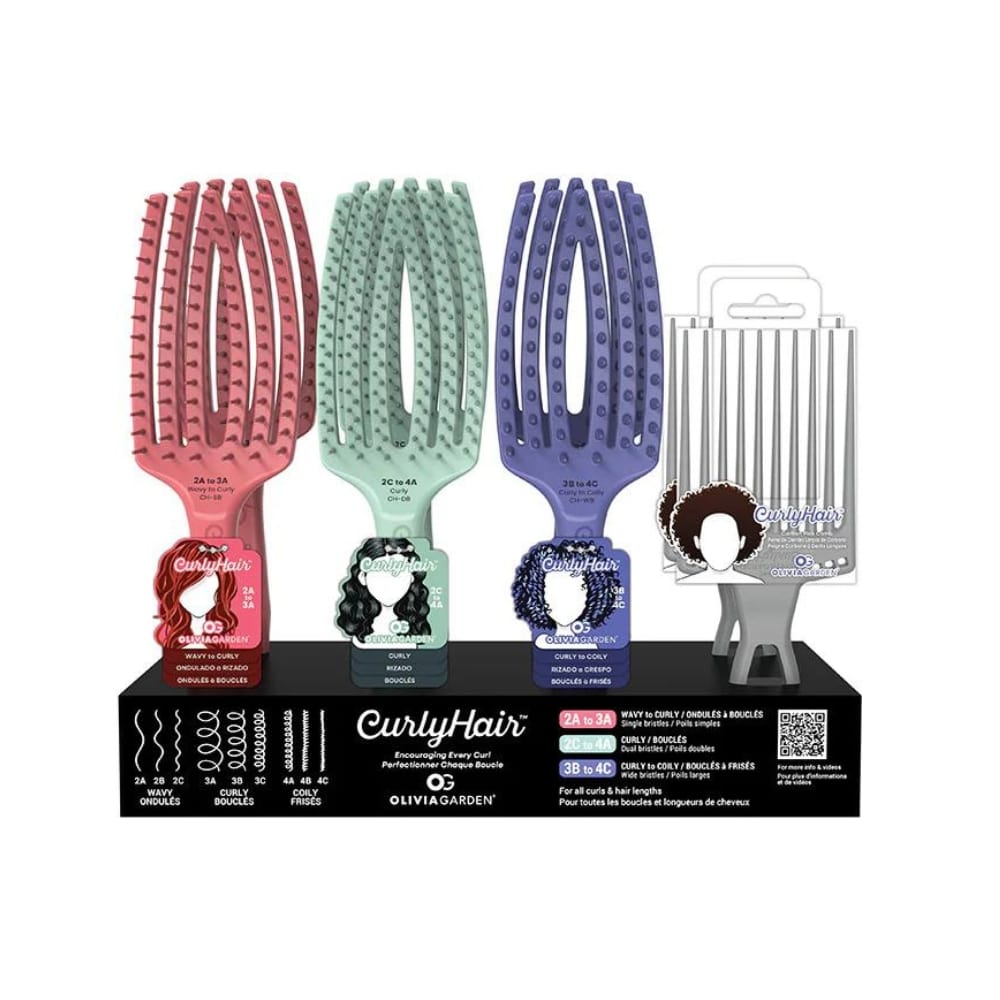 OLIVIA GARDEN CURLYHAIR SET OF 8 BRUSHES