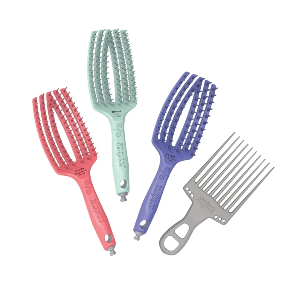 OLIVIA GARDEN CURLYHAIR SET OF 4 BRUSHES