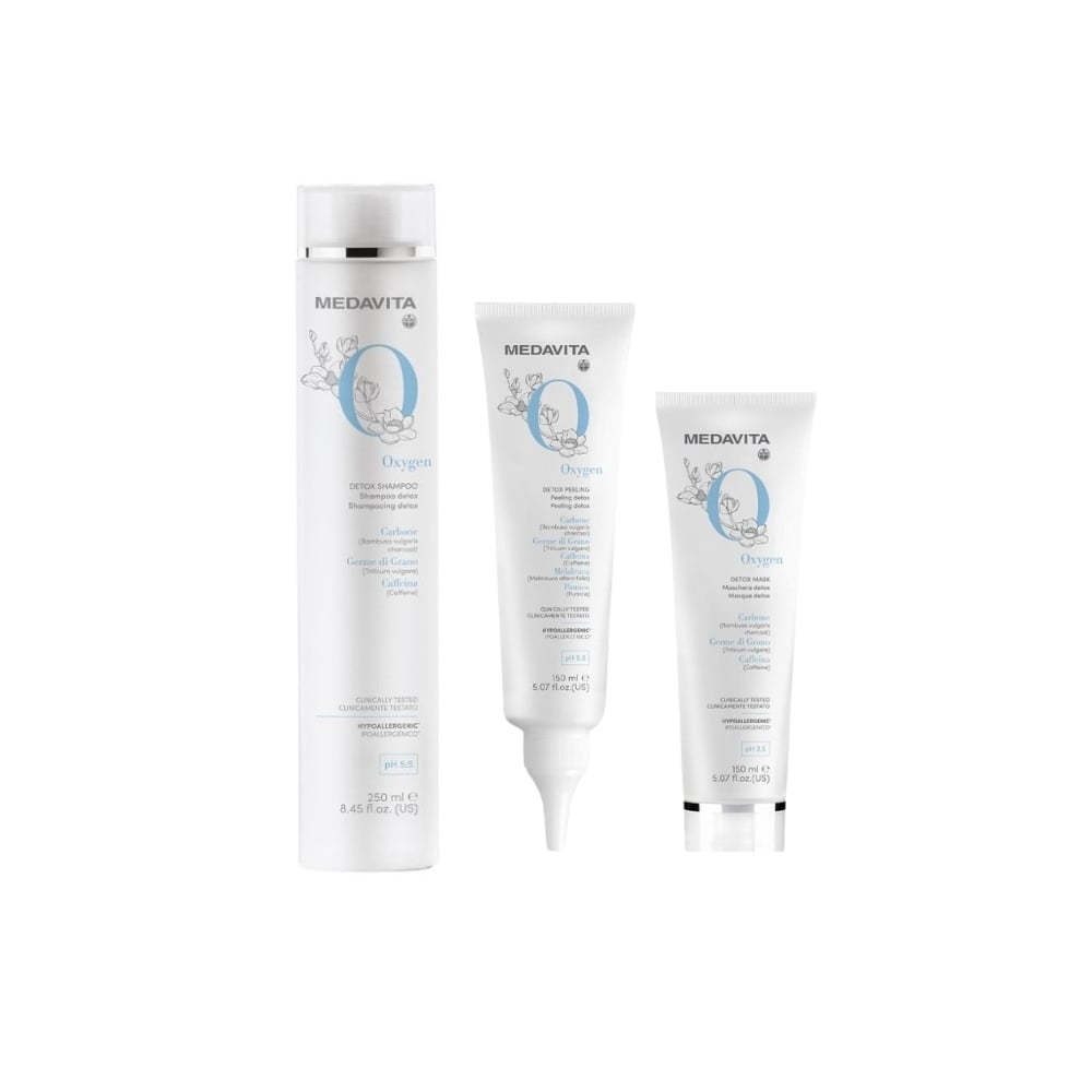 MEDAVITA OXYGEN TRIO SHAMPOO MASK AND PEEL