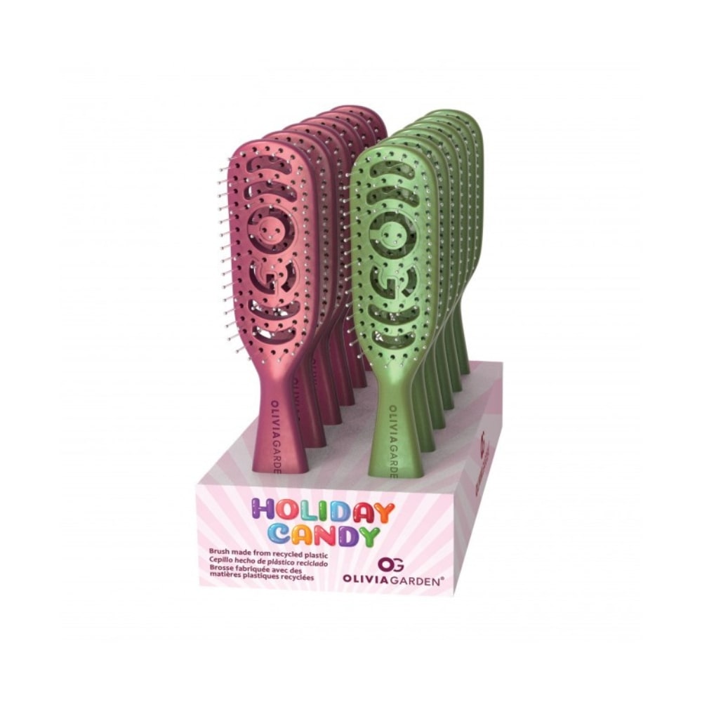 OLIVIA GARDEN ENS 12 BROSSES HOLIDAY CANDY NOV-DEC