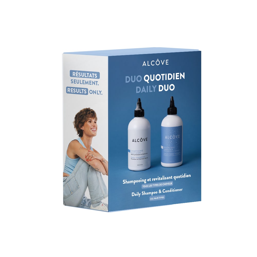 ALCOVE DUOS A EMPORTER SHAMPOOING ET REVITALISANT QUOTIDIEN 300 ML MARS-AVRIL 2025