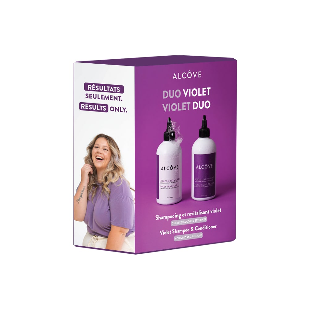 ALCOVE DUOS A EMPORTER SHAMPOOING ET REVITALISANT VIOLET 300 ML MARS-AVRIL 2025