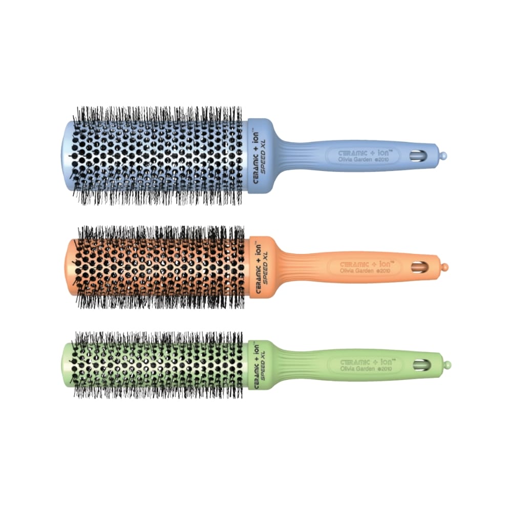 OLIVIA GARDEN ENSEMBLE DE 3 BROSSES CERAMIC ION SPEED XL BLOSSOM