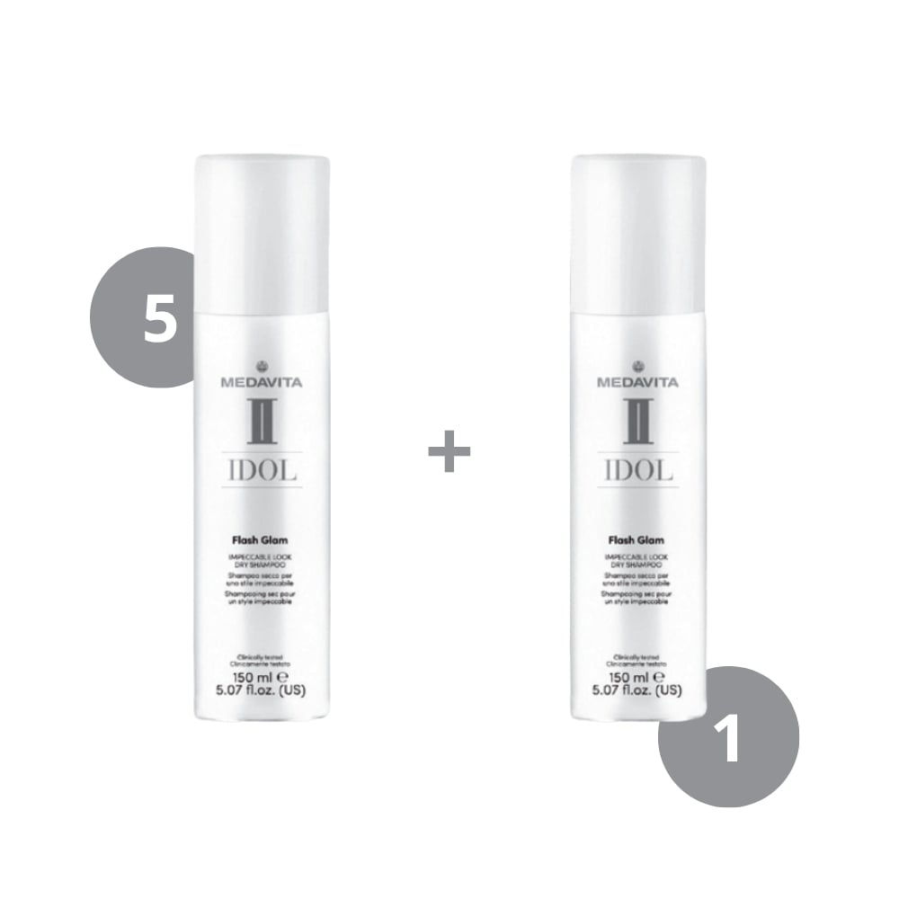 MEDAVITA PROMO IDOL SHAMPOOING SEC FLASH GLAM 150ML 5+1
