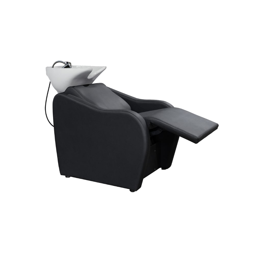 KLASS BACKWASH BLACK WHITE BOWL ELECTRIC FOOTREST WITH MASSAGE