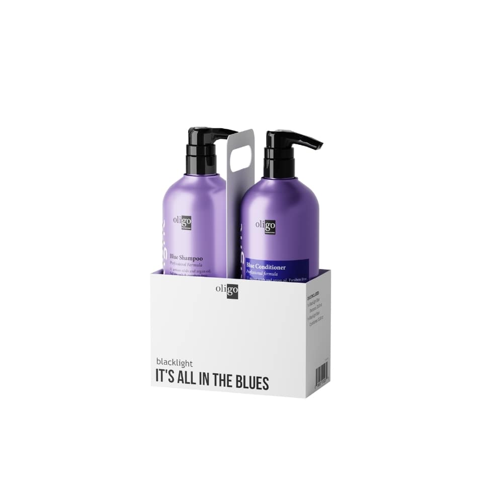 OLIGO BLACKLIGHT DUO LITRE SHAMPOOING ET REVITALISANT BLEU